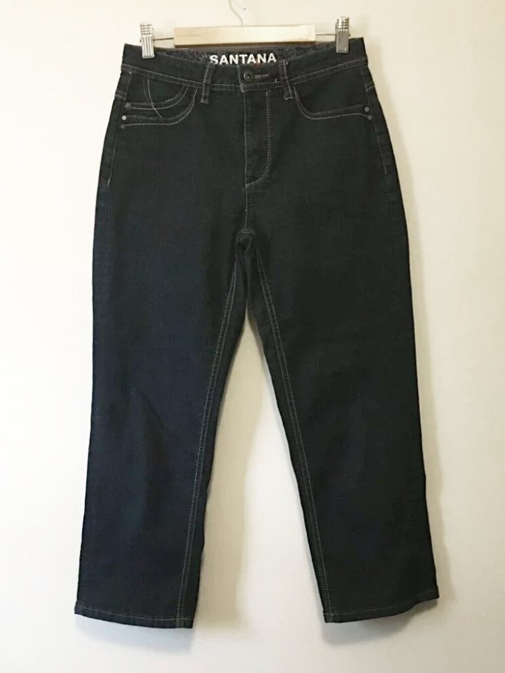 Santana Jeans Dark Navy Denim Capris - Tummy Control Mid Rise - Size 6